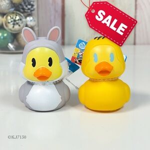 Duckalooz Looney Tunes Bugs Bunny & Tweety Bird Rubber Duck Jeep Ducking Set NWT